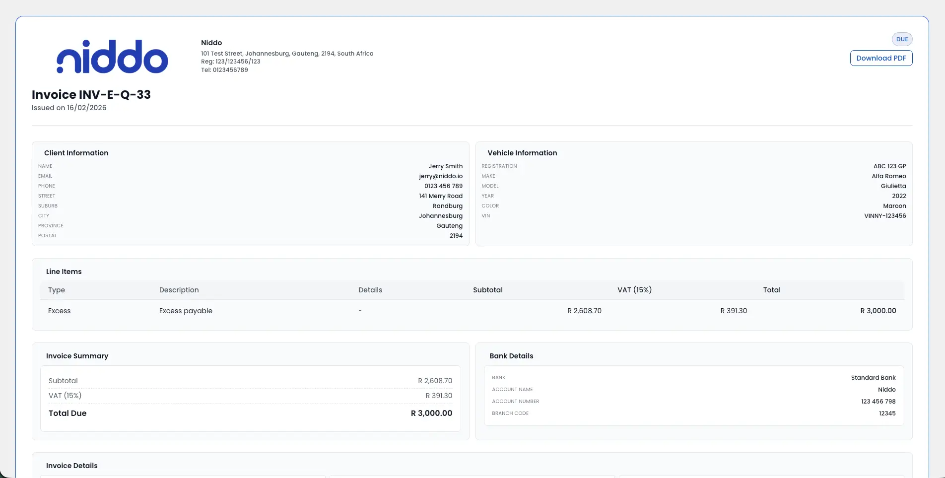 Secure access link view screenshot